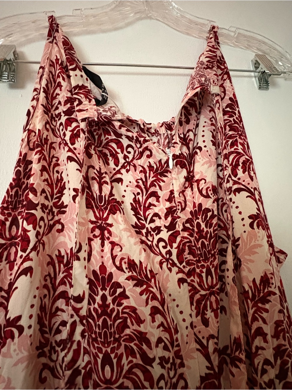 NWT Bloom Chic 14-16 Plus-Size Sleeveless Halter Jumpsuit in Burgundy Print - Picture 4 of 5